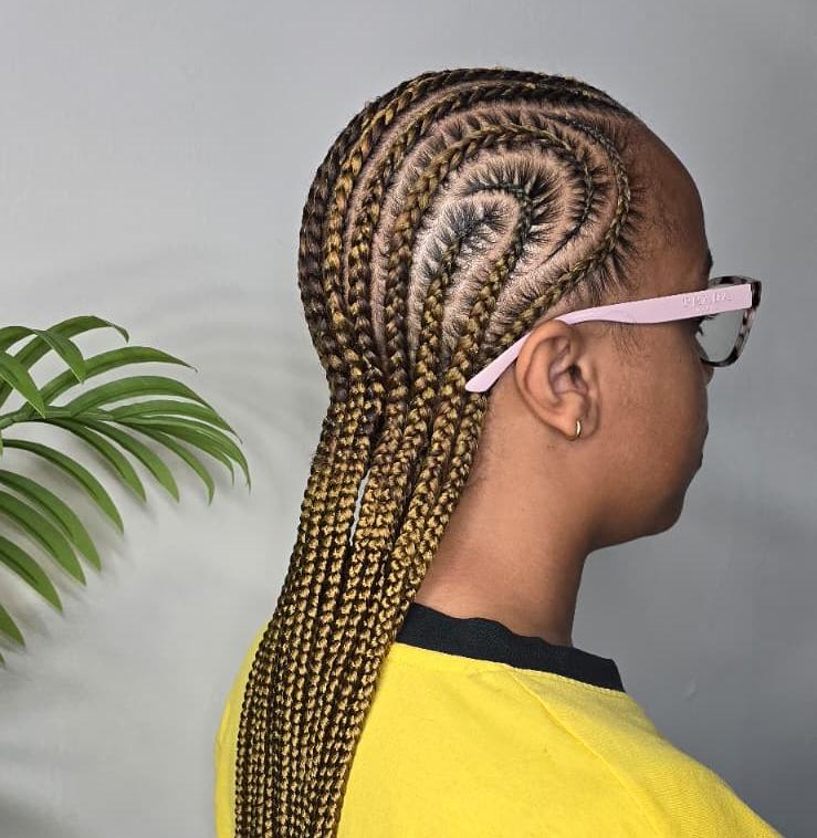 A woman with a nice hairstyle